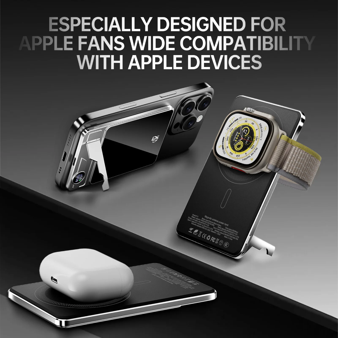 Magnetic Power Bank 10000mAh, Wireless Fast Charging Portable Charger, Foldable Stand Slim Power Bank,for Apple Watch,Mini Battery Pack Compatible for iPhone 12/13/14 Plus/Mini Series (Black) Magnetic Power Bank 10000mAh, Wireless Fast Charging Portable Charger, Foldable Stand Slim Power Bank,for Apple Watch,Mini Battery Pack Compatible for iPhone 12/13/14 Plus/Mini Series (Black)